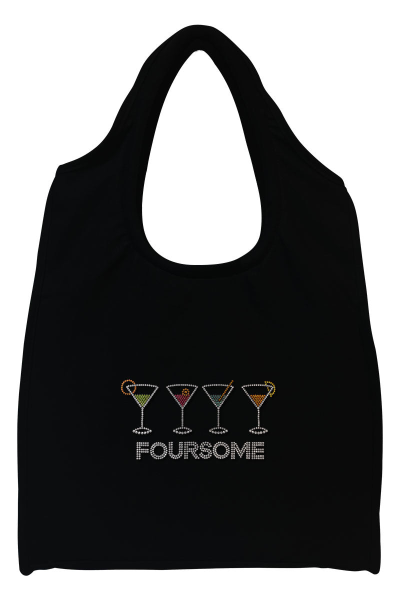 Foursome Full-Size Rhinestone Tote Bag